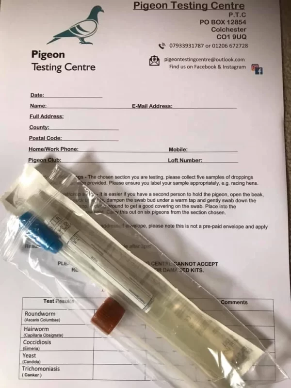 Pigeon Testing Centre – Test Kit – TMP Breeding